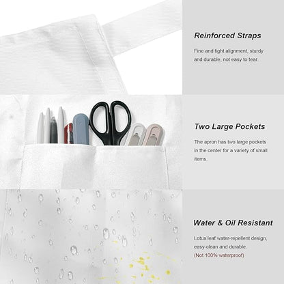 15 Pcs Adult Aprons Bulk with Pockets Adjustable Bib Chef Apron for Women Men Painting Cooking Crafting (S/L) - Image 3