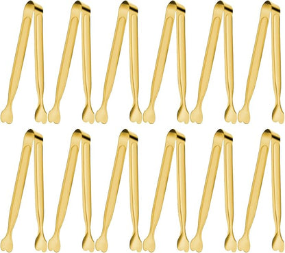Serving Tongs, Anytrp 12-Packs Stainless Steel Sugar Tongs, 5.3inch Small Tong Kitchen Appetizers Tong for Serving Food, Buffets, Coffee Bar, Tea Party, Desserts Party and Ice Bucket by Unknown