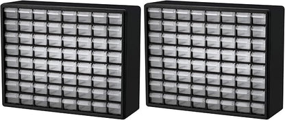 Akro-Mils 64-Drawer Plastic Storage Cabinet, 20-Inch W x 6-Inch D x 16-Inch H | Black | Model 10164 | Garage Organization by Akro-Mils