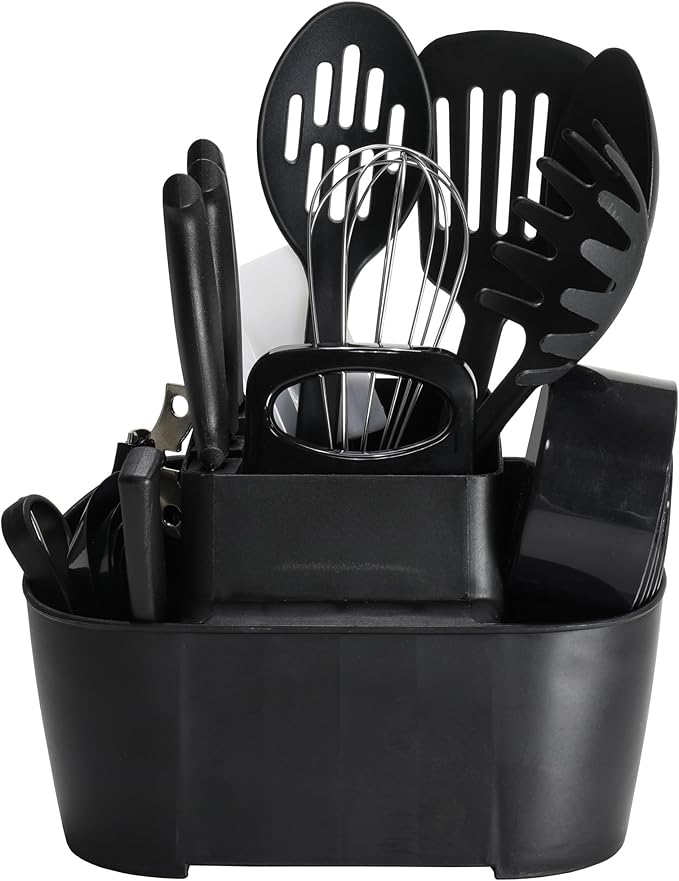 Chef Craft Classic Kitchen Tool and Utensil Set, 25 Piece Set, Black by Chef+Craft