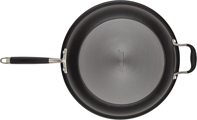 Anolon Advanced Home Hard Anodized Nonstick Frying Pan, 14.5 Inch – Large Skillet with Helper Handle, 14 Inch Nonstick Frying Pan, Durable Cookware - Onyx - Image 12