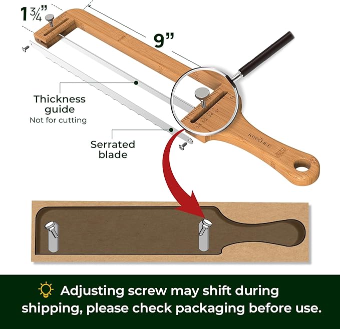 keechee Bread Pilot Adjustable Bread Knife – Upgraded Bread Slicer for Homemade & Sourdough Loaves, Serrated Stainless Blade with Precision Thickness Guide, Gift for Artisan Bakers - Image 7