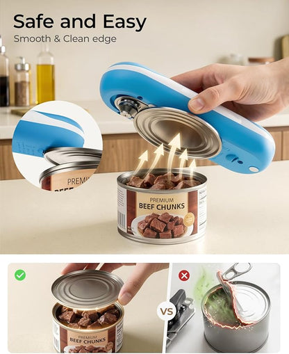 Electric Can Opener, One-Touch Automatic Can Opener, USB Rechargeable Electric Can Opener for Seniors with Arthritis- Cordless Battery Powered, Side Cut, Smooth Edge, Handsfree, for Any Size Cans - Image 5