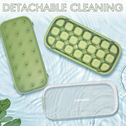 Ice Cube Tray, Easy Release Ice Mold - Silicone 21 pcs Ice Cube Trays for freezer - Ice Box for Cocktail, Tea, Coffee