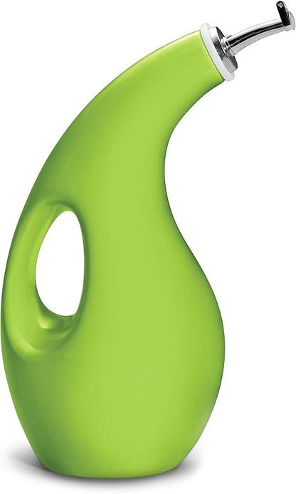 Rachael Ray Solid Glaze Ceramics EVOO Olive Oil Bottle Dispenser with Spout - 24 Ounce, Green by RachaelRayKitchenware