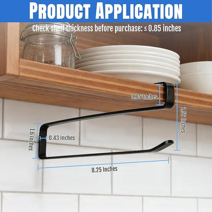 1 Pack Tumbler Lid Organizer, Versatile Cup & Water Bottle Lid Holder, Upgraded Kitchen Space Saver & Under Cabinet Storage, No Adhesive or Drilling Needed, Multi-Use Tumbler Lid Holder, Black - Image 2