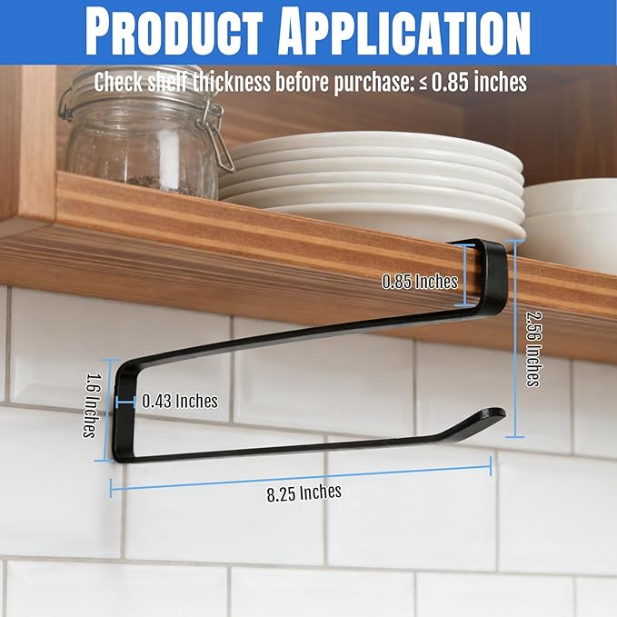 2 Pack Tumbler Lid Organizer, Versatile Cup & Water Bottle Lid Holder, Upgraded Kitchen Space Saver & Under Cabinet Storage, No Adhesive or Drilling Needed, Multi-Use Tumbler Lid Holder, Black - Image 2