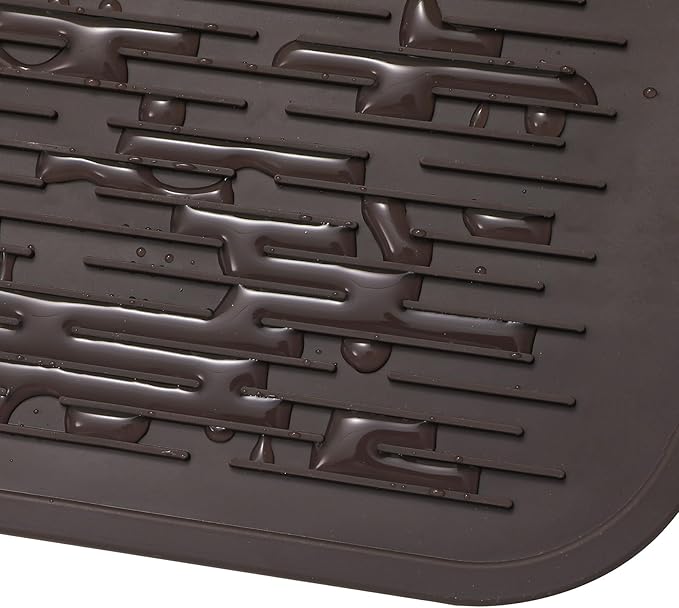 MicoYang Silicone Dish Drying Mat for Multiple Usage,Easy clean,Eco-friendly,Heat-resistant Silicone Mat for Kitchen Counter or Sink,Refrigerator or Drawer Liner Coffee 5XL 36inches x 18inches - Image 9