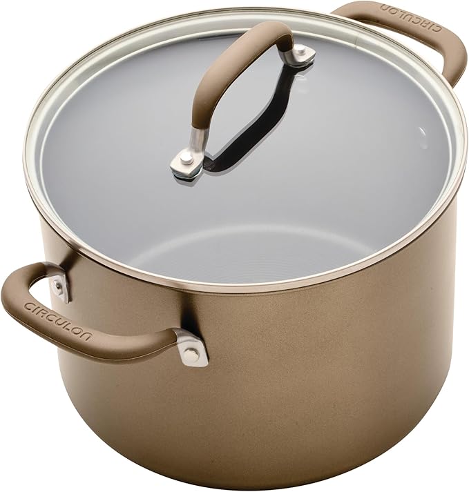Circulon Premier Professional Hard Anodized Nonstick Cookware Induction Pots and Pans Set, 8 Piece - Bronze - Image 8