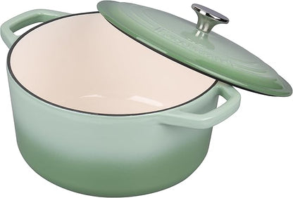 VORRINGARD Enameled Cast Iron Dutch Oven Pot with Lid, for Bread Baking, Round Bread Oven- include Sourdough Bread Baking Supplies Set, 6QT, Green - Image 7