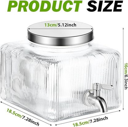 1 Gallon Drink Dispensers for Parties,Beverage Dispenser for Fridge with Leakproof Stainless Steel Spigot, Ideal for Water, Lemonade, Juice, Iced Tea - Image 2