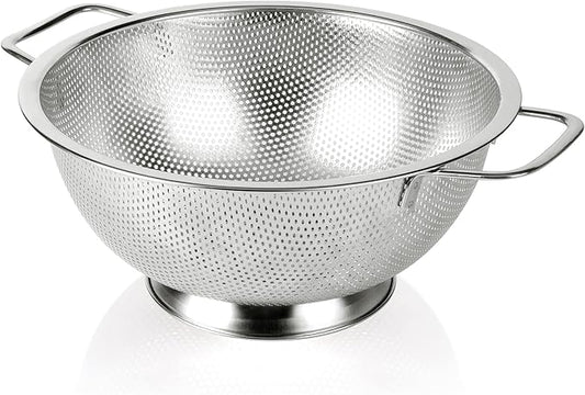 Gulex Colander Stainless Steel 5-Quart, Strainer for Kitchen Food, Dishwasher Safe by Gulex