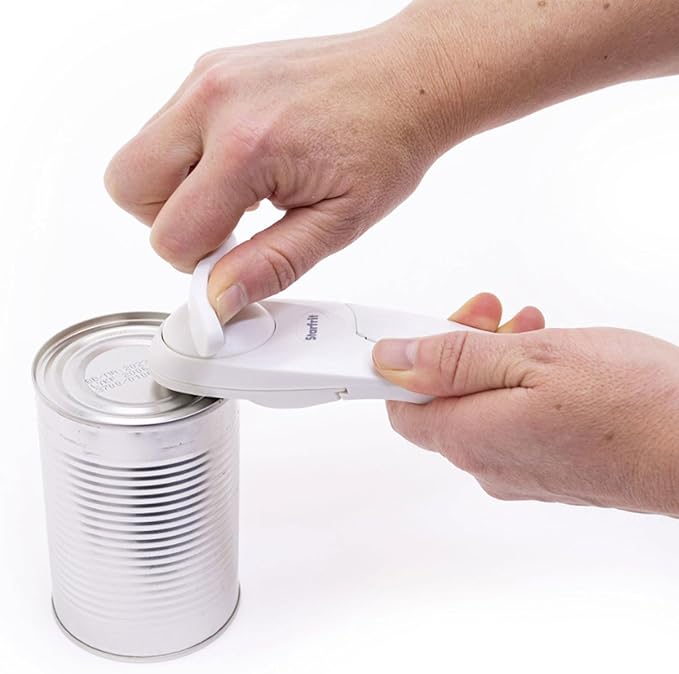 Starfrit Little Beaver Can Opener - Safe - Holds and Leaves No Sharp Edges on Lid - Comfort Grip - 3 year warranty - White - Image 4