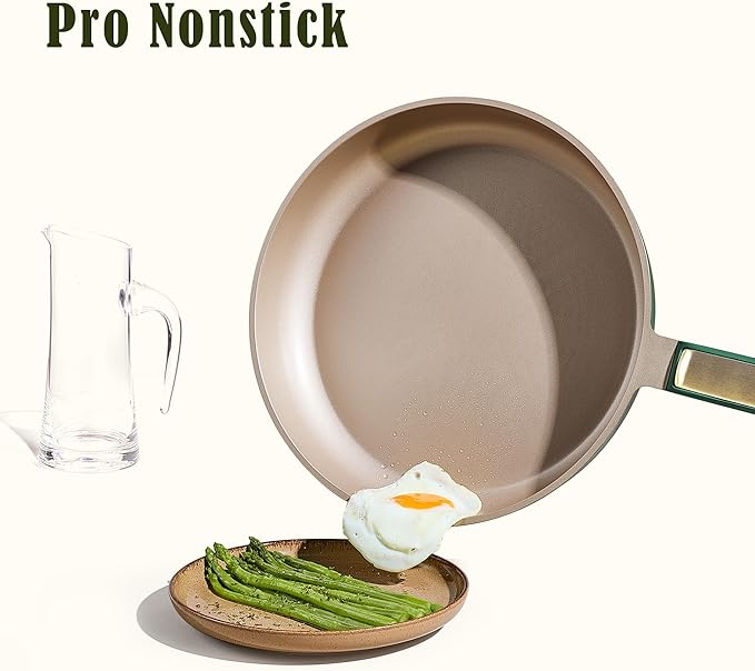 CAROTE Pots and Pans Set Non stick, 18pcs NonStick Kitchen Set Induction Cookware Non-toxic Cooking Set, Dishwasher/Oven Safe,Cookware Set,Green - Image 4
