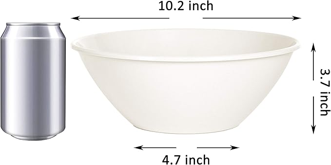 Youngever 10 inch 100 Ounce Plastic Mixing and Serving Bowls, Popcorn Bowls, Salad Bowls, Chip and Dip Serving Bowls, Set of 9 (Urban) - Image 2