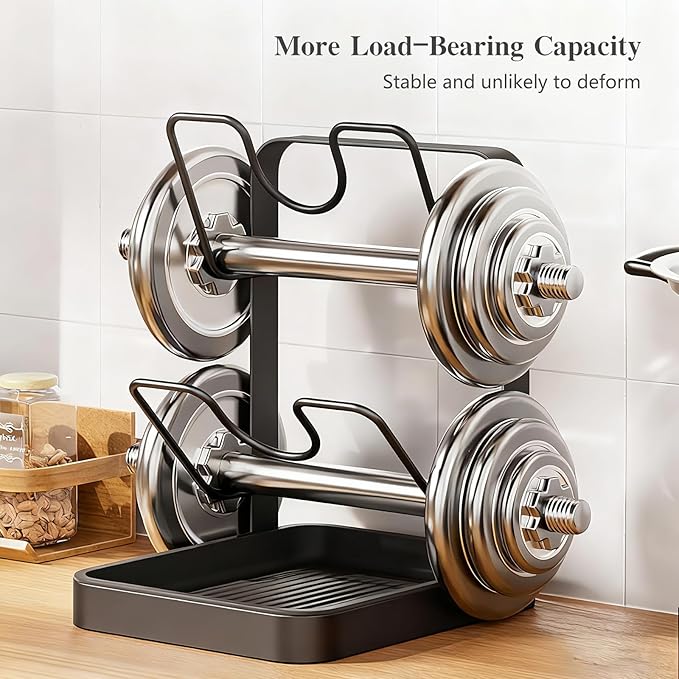 OJJ 2026 Upgraded 304 Stainless Steel Pot Lid Holder While Cooking, Kitchen Pot Lid Storage Rack for stove top, Multifunctional Kitchen Pot Lid Organizer for Countertop(Double Layer-Gray) - Image 3