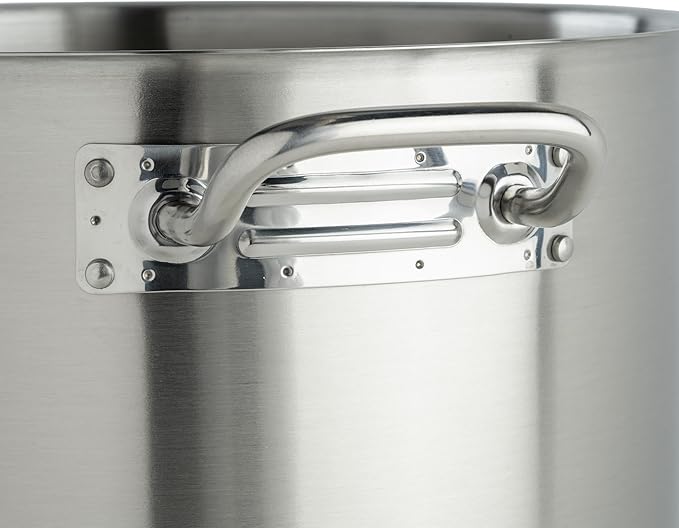 Winware Stainless Steel 32 Quart Stock Pot with Cover, Silver - Image 3