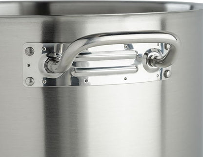 Winware Stainless Steel 32 Quart Stock Pot with Cover, Silver - Image 3