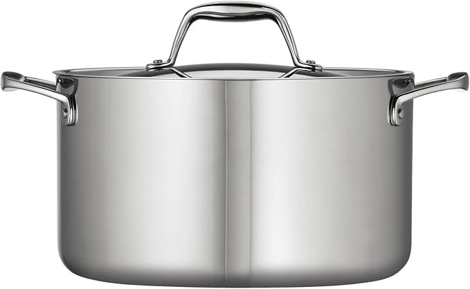 Tramontina Signature Tri-Ply Clad Stainless Steel 6-Quart Sauce Pot with Lid, Induction-Ready Pot, Dishwasher-Safe, NSF-Certified, Made in Brazil - Image 2