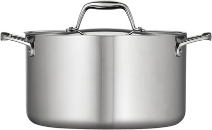 Tramontina Signature Tri-Ply Clad Stainless Steel 6-Quart Sauce Pot with Lid, Induction-Ready Pot, Dishwasher-Safe, NSF-Certified, Made in Brazil - Image 2