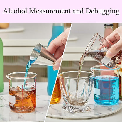 3 Piece High Borosilicate Glasss Liquid Measuring Cups, Includes 150ml(5OZ),250ml(8OZ),and 500ml(16OZ), Dishwasher, Freezer, Microwave, and Preheated Oven Safe, Essential Kitchen Tools - Image 3