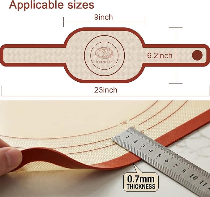 Silicone Bread Sling for Dutch Oven, 2-Pack Non-Stick Reusable Baking Mats with Long Handles, Easy Clean Sourdough Baking Supplies - Image 7