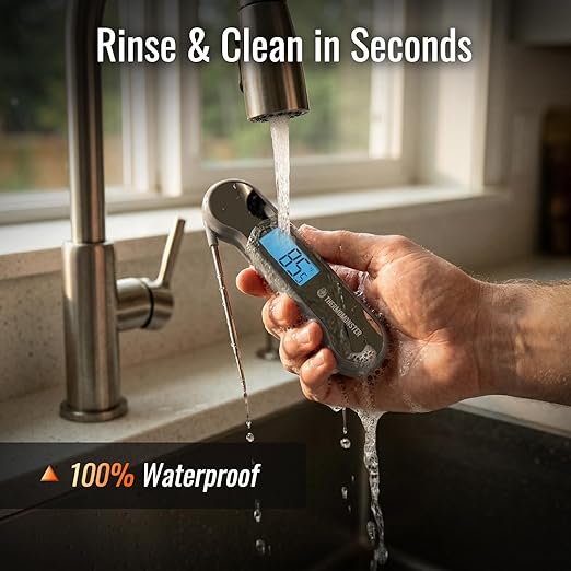 0.5 Sec Instant Read Meat Thermometer Digital with ±0.5℉ Precision, Food Thermometer for Cooking Kitchen Gadgets, Oven Grill Candy BBQ Essentials Accessories, Gifts for Him Dad Men Birthday, Grey - Image 7