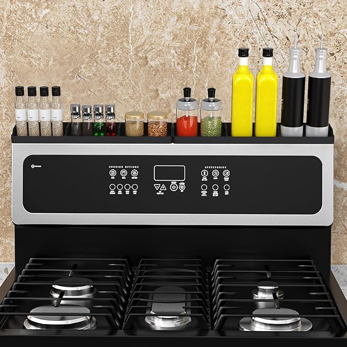 Foeacry 30 Inch Silicone Stove Oven Top Shelf Magnetic for Kitchen Gadgets, Soft Flexible Strong Magnetic Heat Resistant Spice Rack Kitchen Organizer - Image 7