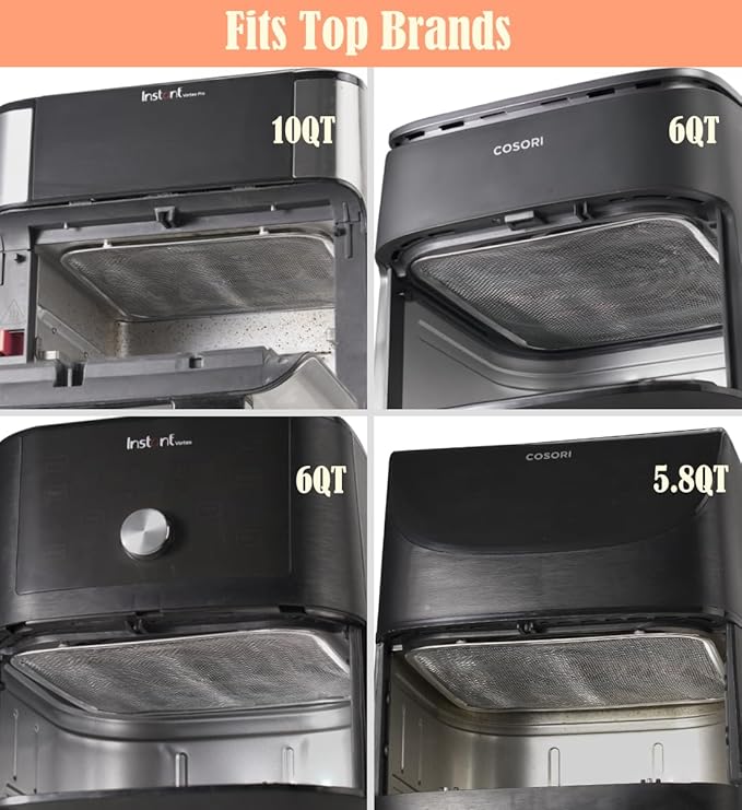 Magnetic Coil Covers Splatter Screen Compatible with Cosori TurboBlaze 6-6.8QT Instant Vortex 6/10QT - Air Fryer Heating Element Protection Extends Lifespan - Blocks 95% Grease & Smoke - Image 7