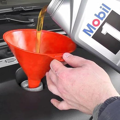 DEDC Oil Funnels, Gas Funnels, Plastic Funnel Set for Car, Automotive, Kitchen, Mini Small Large Red (4pcs Gas Plastic Funnel) - Image 4