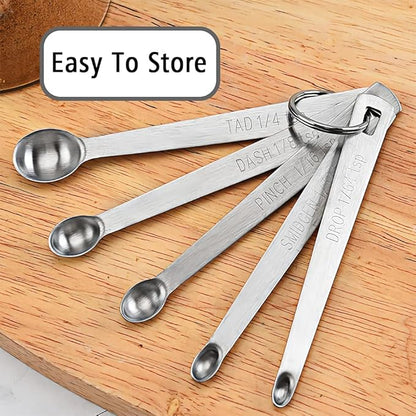 5PCS 1/64 Teaspoon(1/64tsp, 0.08ml, Drop) Single Tiny Measuring Spoon, Small Individual Stainless Steel Measure Spoons Only - Image 4