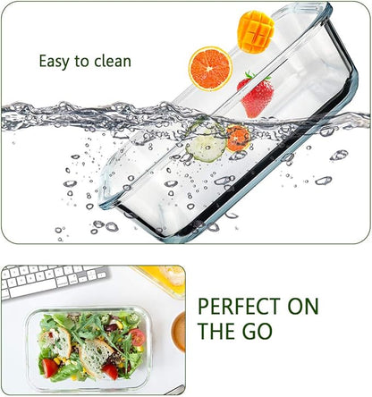 [8-Pack,30 oz]Glass Meal Prep Containers,Glass Food Storage Containers,Airtight lunch Containers with Lids, Microwave, Oven, Freezer and Dishwasher - Image 5