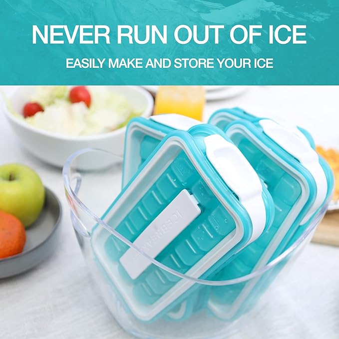 Ice Cube Tray with Lid - NO SPILL Innovative Patented Ice Tray for Freezer - NO TOUCH Silicone Ice Cube Tray for Freezer - This Ice Maker Makes 18 Cubes/Serv and 54/Day - Ice Cube Mold by ICEBREAKER - Image 6