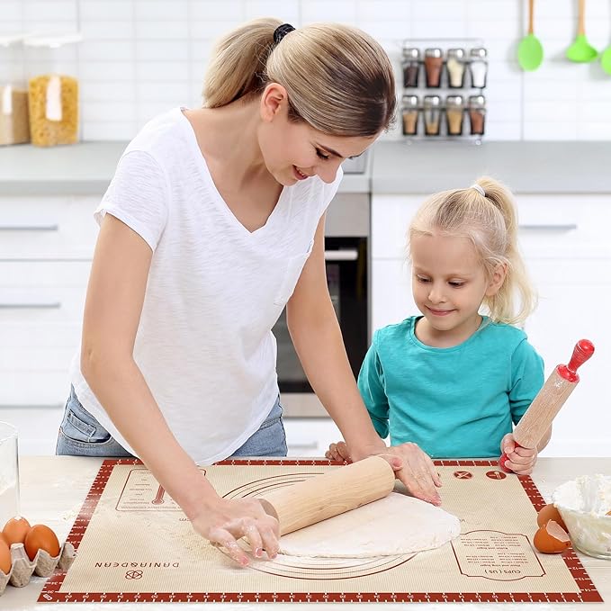 Silicone Baking Mat,36" x 24" Extra Thick Large Non Stick Sheet Mat with Measurement Non-slip Dough Rolling Mat,Reusable Food Grade Silicone Counter Mat for Making Cookies,Macarons,Bread and Pastry - Image 6
