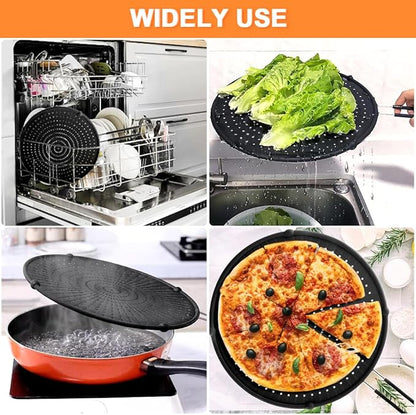 Splatter Screen for Frying Pan, Grease Splatter Guard, Heat-Resistant Splatter Guards for Frying, Silicone Splatter Guard for Everyday Cooking, Dishwasher Safe （16in×12in×0.5in） - Image 5