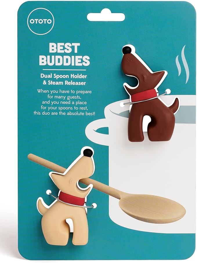 Funny Spoon Holder by OTOTO - Spoon Rest for Stove Top - Cooking Gadgets, Cooking Gifts, Cool Kitchen Gadgets, Cool Gifts, Cute Kitchen Accessories by OTOTO