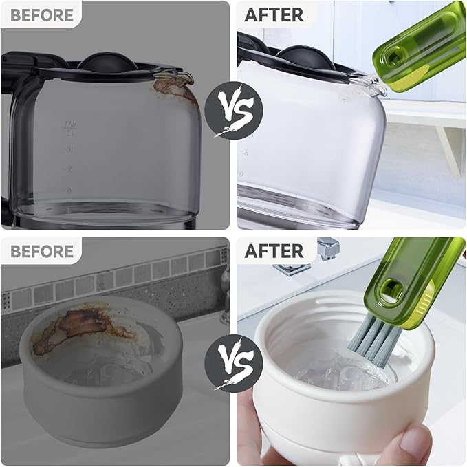 3 in 1 Cup Lid Gap Cleaning Brush Set, Multifunctional Bottle Cleaning Brush, Silicone Cup Lid Gap Cleaner, Home Kitchen Crevice Cleaning Tools (Multicolored-3PCS) - Image 5