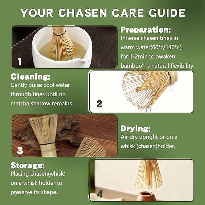 Clay&Fire Matcha Whisk, 2 Pack Handcrafted Bamboo Whisk for Matcha Powder, Traditional Japanese Chasen for Matcha Stirrer, 100% Natural Matcha Wisk - Image 7