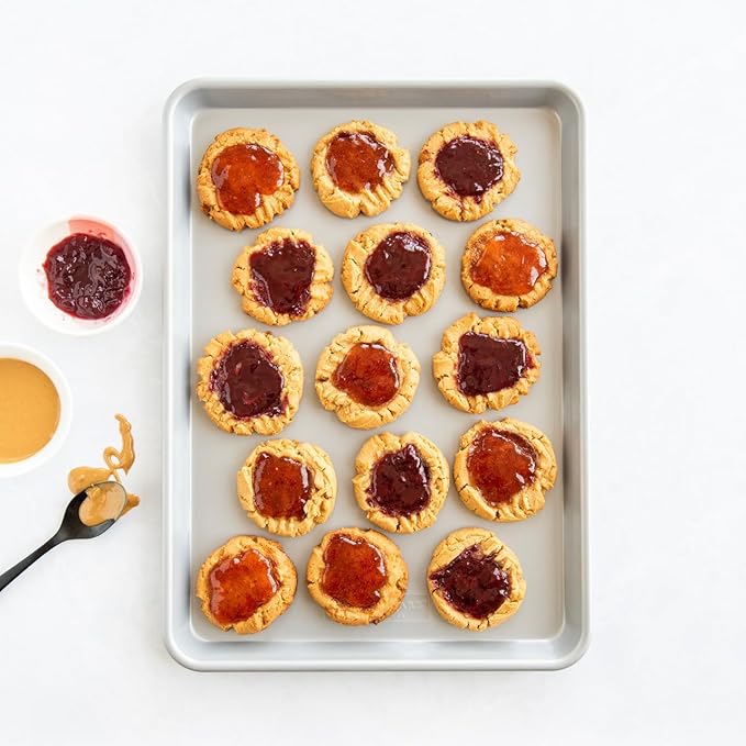 Nordic Ware Brilliant™ Colorful Bakeware 18 x 13 Half Sheet Pan, Nonstick made without PFAS or PTFE for safe cooking; Reinforced steel rim prevents warping - Image 3