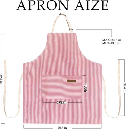 Taidven 2 Pack Apron - Unisex, Adjustable Bib Kitchen Apron, Cooking Apron, Aprons for Women Men with Pockets, Chef Aprons