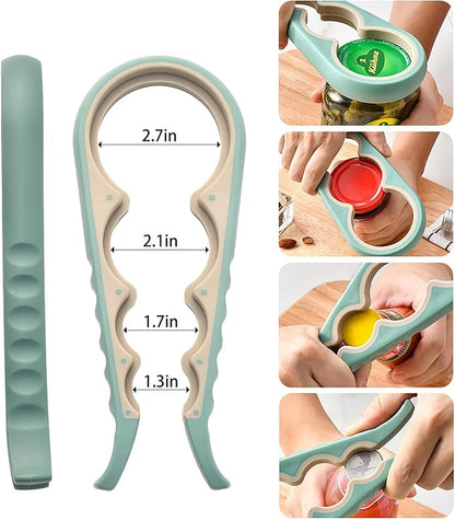 Bottle Opener for Arthritic Hand,Jar Opener for Old People, Children, Women, Those with Weak Hands,Multifunctional Kitchen Gadgets (A-Green) - Image 3