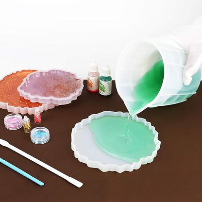 Gartful 700ml Extra Large Silicone Measuring Cups, Resin Mixing Cups for Epoxy, Jewelry Casting Molds, Acrylic Paint Pouring, Nonstick Reusable Craft Measuring Cups, 23 oz, Set of 2