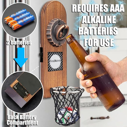 Beer Bottle Openers with DIY Ink Screen, Traceless Bottle Opener Wall Mounted, Can Custom Picture/Medical ID/Contact Information, Bar Accessories for Kitchen, Ideal Beer Gifts for Men