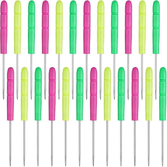 TIESOME 24Pcs Sugar Stir Needle Scriber Needle Biscuit Icing Pin DIY Baking Pin Stainless Steel Pin Cake Decorating Needle Tool