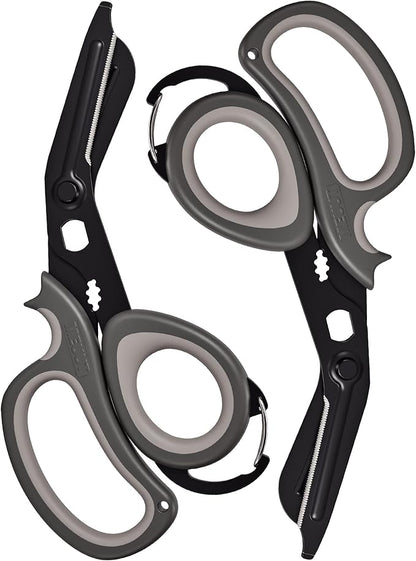 MEUUT 2 PCS All Purpose Scissor –7.5in Multi-Purpose Utility Scissors for Kitchen, Crafts, Camp, Emergency & Industrial Use Heavy Duty Stainless Steel with Micro-Serrated Blade for Left and Right Hand