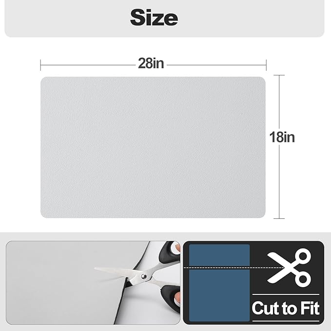 Ecotrim - Dish Drying Mat for Kitchen Counter | Coffee Bar Mat for Countertops | Heat Resistant Drainer Mat with Non-slip Rubber Backed | Hide Stain Kitchen Absorbent Draining Mat | Light Grey 18"x28" - Image 6