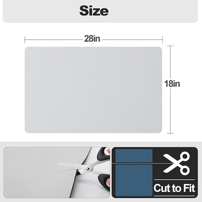 Ecotrim - Dish Drying Mat for Kitchen Counter | Coffee Bar Mat for Countertops | Heat Resistant Drainer Mat with Non-slip Rubber Backed | Hide Stain Kitchen Absorbent Draining Mat | Light Grey 18"x28" - Image 6