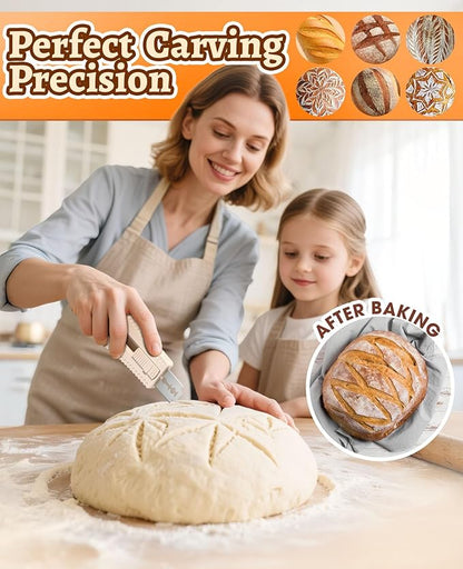 Bread Lame with 5 Blades - Extractable & Magnetic Sourdough Bread Scoring Tool with Ergonomic Handle - Dough Cutter for Artisan Baking, Pizza Dough, Pastries | Must-Have Baking Supplies