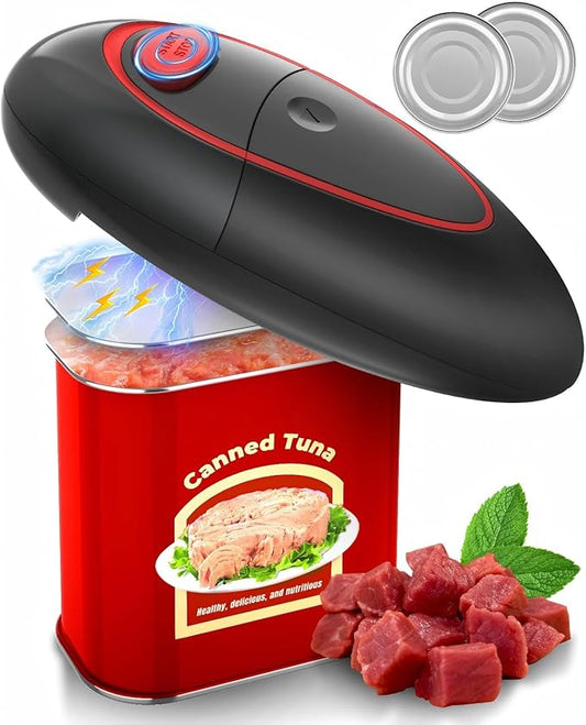 One Touch Electric Can Opener Fits Almost All Can Sizes for Seniors with Arthritis, Hand Held Battery Operated Can Opener with Smooth Edge, Food Safe Kitchen Gadgets Automatic Can Opener for Kitchen by Unknown