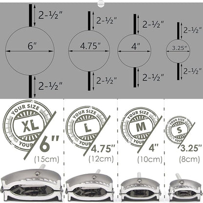 Best Utensils Stainless Steel Ravioli Mould Pierogi Dumpling Maker Wrapper Pastry Dough Cutter Kitchen Accessories (M: 4 inch)